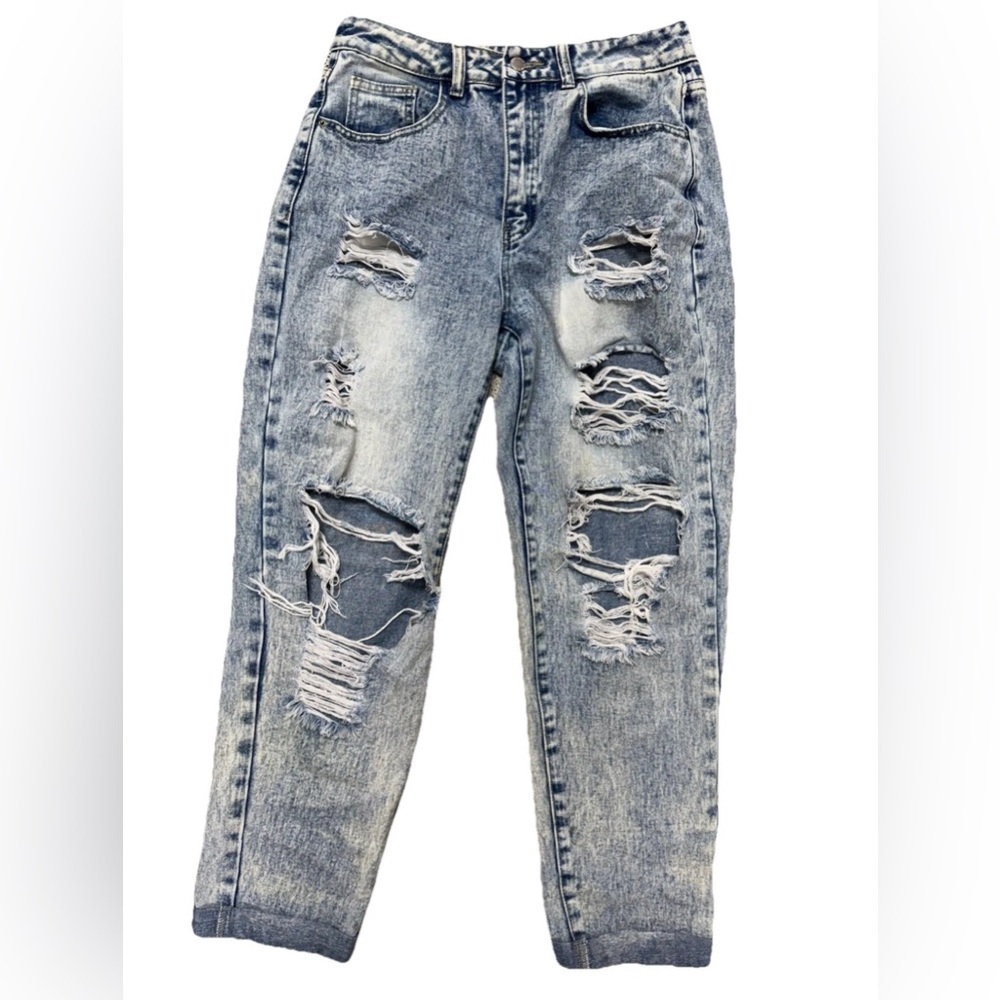 SHEIN Women’s Relaxed Ripped Denim Jeans